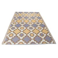 Dywan zewnętrzny na balkon i taras 120x180 cm – duży, musztardowy, marokański wzór ES-09A