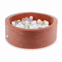 Suchy basen 90x30cm Velvet Soft Canyon Clay z piłeczkami 200szt (przezroczyste, białe, perłowe, srebrne, jasnozłote)