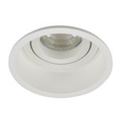 Kierunkowa lampa podtynkowa Torres AZ2682 okrągła do holu biała