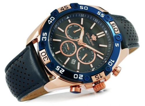 Zegarek Męski Gino Rossi Exclusive Chronograf E8754A2-6F3 na Arena.pl