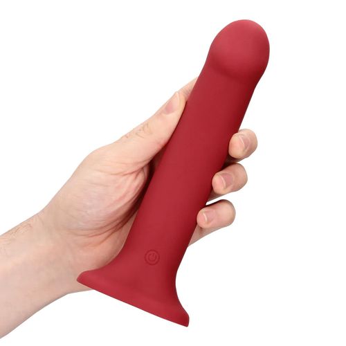 Non-Phallic Vibrating Dildo - Large - Raspberry Red na Arena.pl