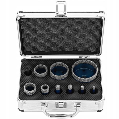 ZESTAW OTWORNIC DIAMENTOWYCH KORONEK DO TWARDEGO GRESU PŁYTEK M14 JAKOŚĆ RS na Arena.pl