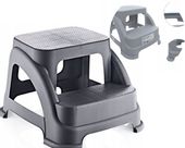 Podest Dwustopniowy Antypoślizgowy Schodki Dzieci Senior 120Kg Pod Prysznic