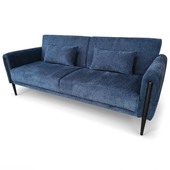 Sofa wypoczynkowa Dalia granatowa z funkcją spania kanapa szenilowa