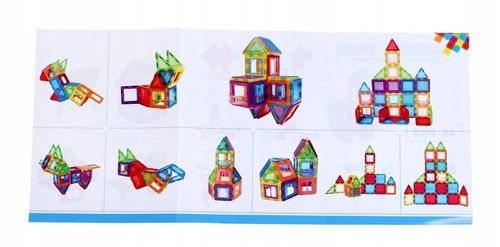 KLOCKI MAGNETYCZNE 3D Układanka Edukacyjna 45 elementów na Arena.pl