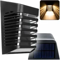 DEKORACYJNA LAMPA LAMPKA SOLARNA LED CZARNA ŚCIENNA DEKORACJA KINKIET IP65