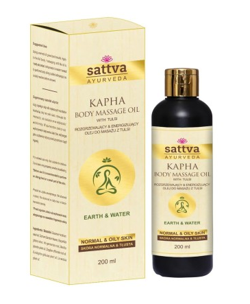 OLEJ DO MASAŻU ROZGRZEWAJĄCY I ENERGIZUJĄCY Z TULSI 200 ml - SATTVA (AYURVEDA) na Arena.pl