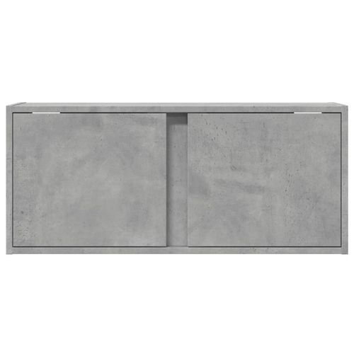 Ścienna szafka TV z LED, szarość betonu, 80x31x35 cm na Arena.pl