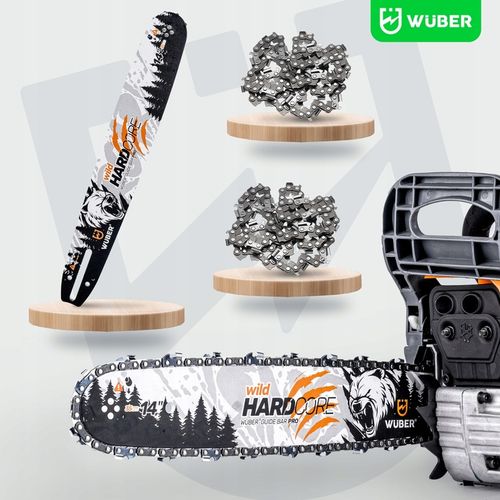 PROWADNICA DO PIŁY SPALINOWEJ PILARKI 14" 35CM + 2X ŁAŃCUCH 3/8" WUBER na Arena.pl