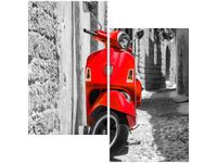 60X60CM KLASYCZNY SKUTER DWU OBRAZ ŚCIAN