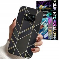 ETUI DO XIAOMI POCO X3 - MARMUREK GEOMETRYCZNE WZORY DLA KOBIET + FOLIA
