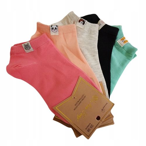 5 PAR SKARPETY DAMSKIE BAWEŁNA STOPKI BAWEŁNIANE na Arena.pl