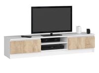 KOMODA RTV K160 CLP BIAŁY / SONOMA