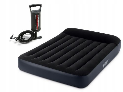Materac Dmuchany Dwuosobowy Welurowy Łóżko Intex z Pompką MODEL 2024 na Arena.pl