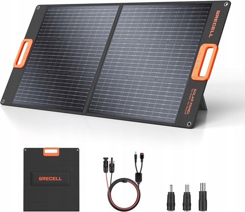 GRECELL Panel Solarny 100W 20V Składany - Ładowarka do Stacji Zasilania | K na Arena.pl