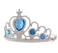 Korona diadem księżniczki z niebieskimi kamieniami tiara