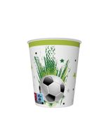 KUBECZKI PAPIEROWE DAISY POL-MAK 8 SZTUK 250ML FOOTBALL WITH STARS