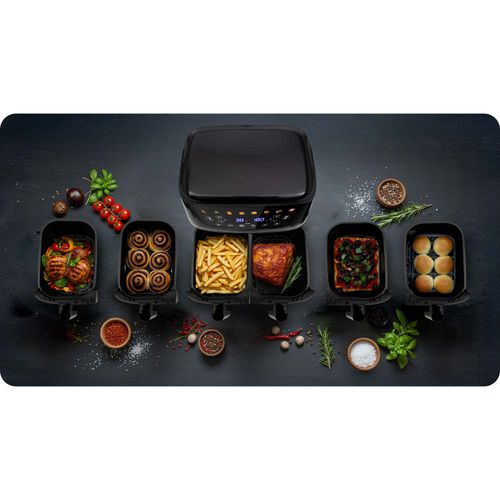 Duża frytkownica beztłuszczowa 10,2l Air fryer XL dwukomorowa Berdsen 1700W BD-657 czarna na Arena.pl