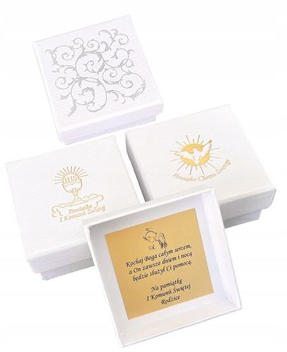 SREBRNY ŁAŃCUSZEK MEDALIK KOMUNIJNY MATKA BOSKA KOMUNIA CHRZEST SREBRO 925 na Arena.pl