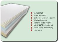 PIANKA TAPICERSKA MEBLOWA GĄBKA ARKUSZ T25 200X120X2 cm ŚREDNIO TWARDA