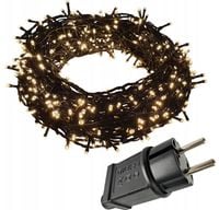 LAMPKI CHOINKOWE 600 LED atest TIMER FLASH NA CHOINKĘ CHOINKA CIEPŁY BIAŁY