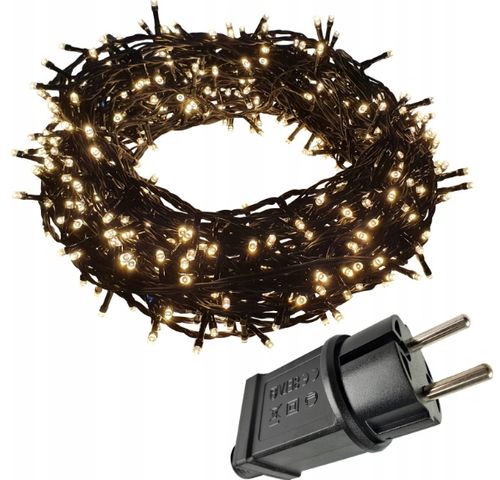 LAMPKI CHOINKOWE 600 LED atest TIMER FLASH NA CHOINKĘ CHOINKA CIEPŁY BIAŁY na Arena.pl