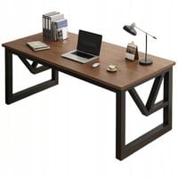 BIURKO GAMINGOWE NOWOCZESNE KOMPUTEROWE CIEMNY BUK INDUSTRIALNE LOFT