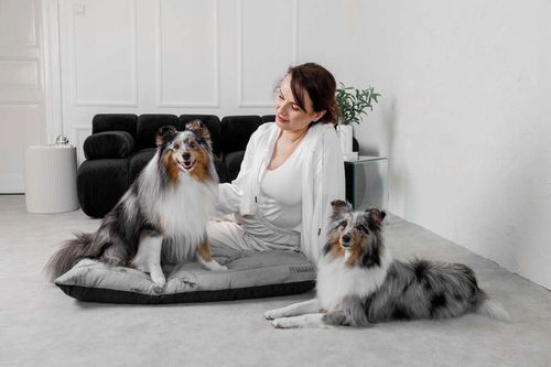 PLUSZOWE legowisko dla psa spanie łóżko Welsti duże 100x70 puszyste na Arena.pl