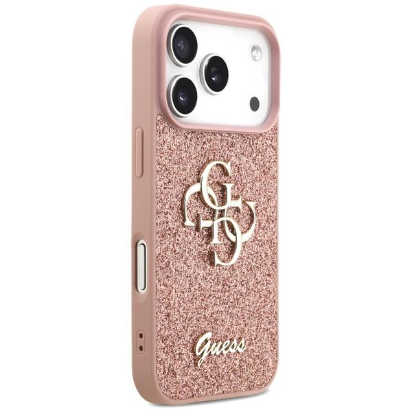 Etui Guess Fixed Glitter Big 4G do iPhone 17 Pro różowy zdjęcie 4