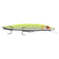 ADUSTA WOBLER JERK SPIKER 024 YELLOW CHART TIGER BB 155 mm