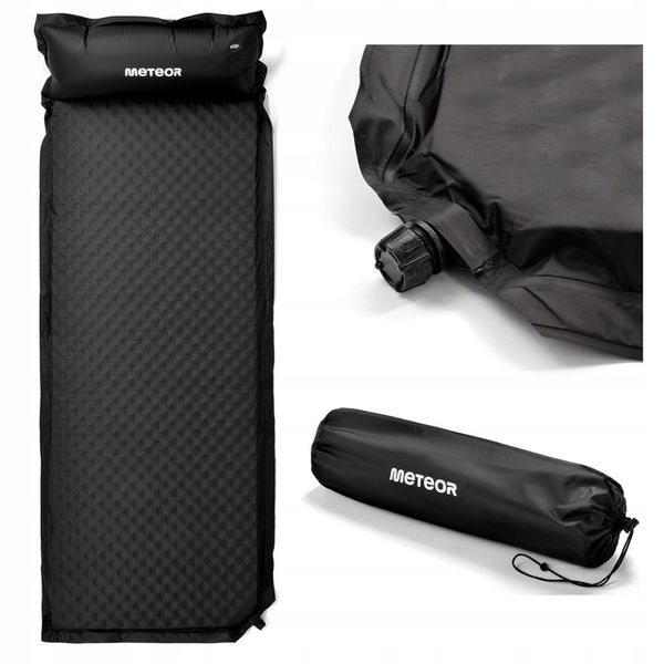 Mata Samopompująca Meteor Turystyczna Pod Namiot z Pokrowcem 188x66 cm zdjęcie 1