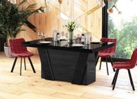 Stół rozkładany GRANDE 160(412)x100 czarny połysk