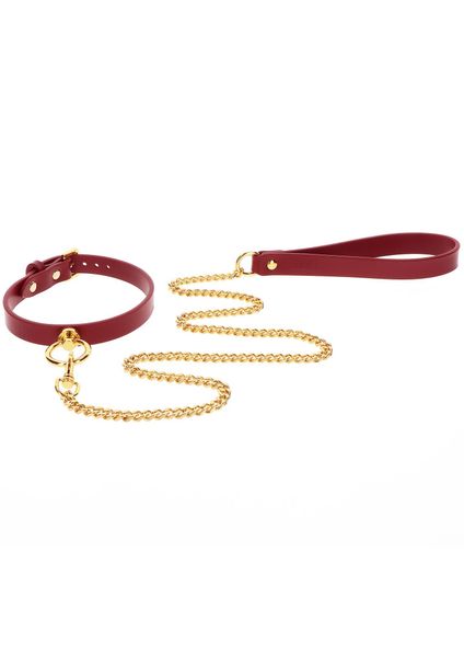 O-Ring Collar and Chain Leash Red zdjęcie 4