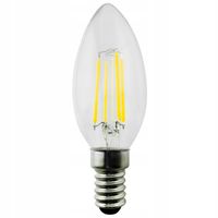 6x ŻARÓWKA LED ŚWIECOWA E14 4W FILAMENT EDISON OZDOBNA RETRO ZESTAW 6 SZTUK