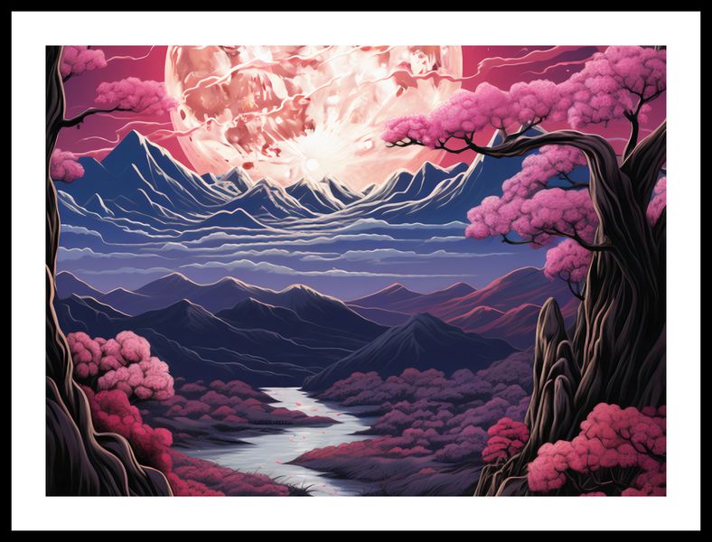 Plakat 55x40cm Różowa Kraina Marzeń zdjęcie 3