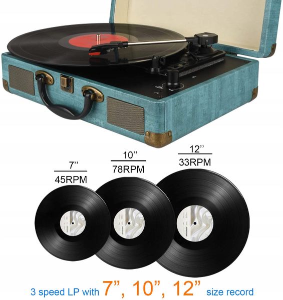 Gramofon Mersoco M435 33/45/78 BLUETOOTH AUX RCA zdjęcie 2