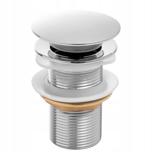 Korek umywalkowy klik klak automatyczny bez przelewu srebrny chrom YOKA na Arena.pl