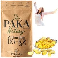 Witamina D3 + K2 mk7 2000IU+50mcg ODPORNOŚĆ KOŚCI 120 kapsułek Paka Natury