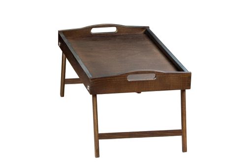 Taca, stolik śniadaniowy - ciemnobrązowy na Arena.pl