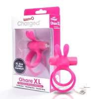 screaming o charged ohare xl pink - podwojny pierścień wibrujący, silikon
