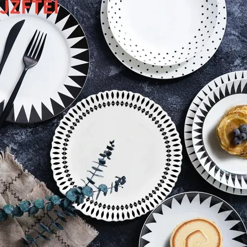 SERWIS OBIADOWY 18 ELEM DLA 6 OSÓB KPL TALERZY ZE ZDOBIENIEM W ŁEZKI SZKŁO na Arena.pl