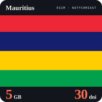 Karta eSIM Internet Mauritius 5 GB na 30 dni - bez rejestracji