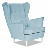 Fotel uszak ARI skandynawski Family Meble pastelowy niebieski boy blue