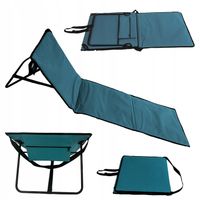 MATA PLAŻOWA SKŁADANA Z OPARCIEM KIESZENIĄ LEŻAK PLAŻOWY MP101 TURKUSOWA