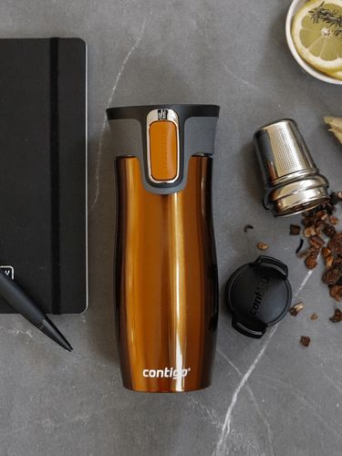 Kubek termiczny Contigo West Loop 2.0 470ml Autoseal - Pomarańczowy na Arena.pl