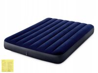 Materac Dmuchany Dwuosobowy Welurowy Łóżko Intex 64758 137x191x25