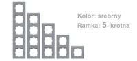 NOVELLA Ramka 5-Krotna, Kolor Srebrny