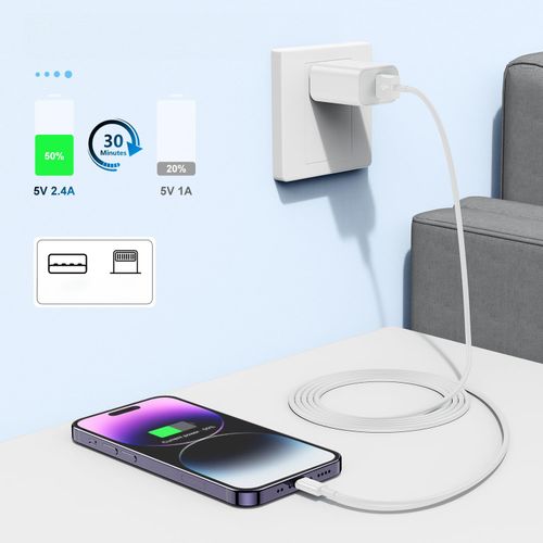 kabel 1m lightning do usb-a usb do apple iphone, ipad, ipod box biały na Arena.pl