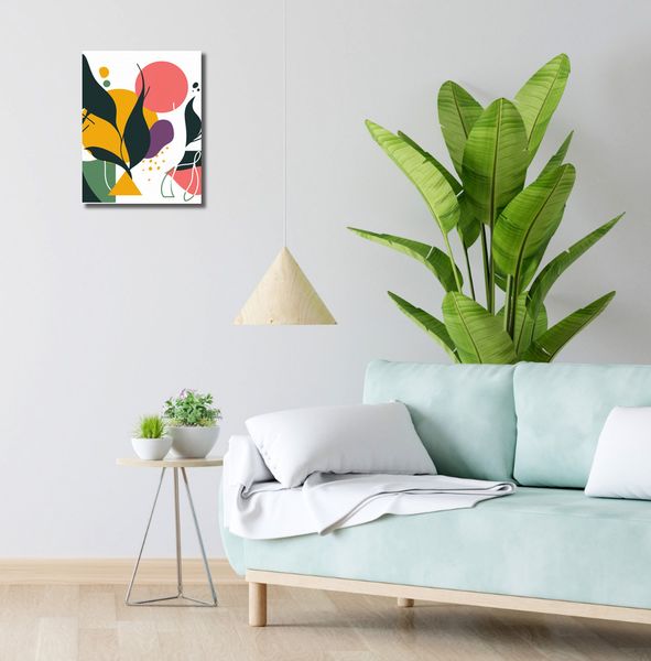 Obraz 30x40cm Kolorowa Abstrakcja Botaniczna zdjęcie 2