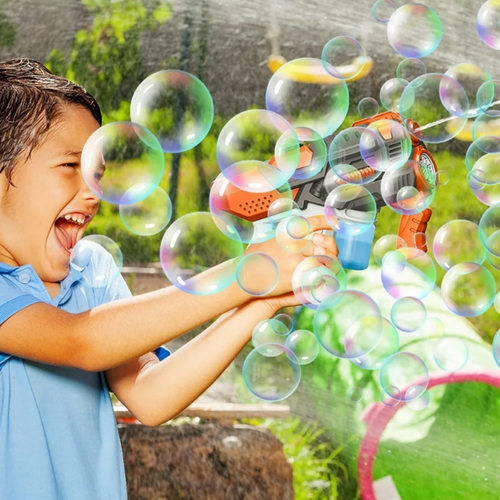 pistolet na bańki i wodę elektryczny automatyczny karabin wodny 2w1 na Arena.pl